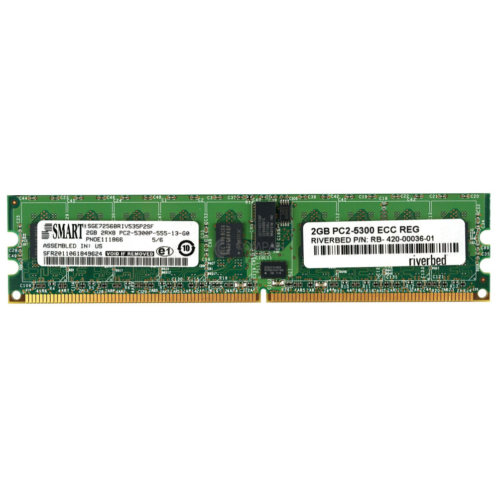 RB-420-00036-01 RIVERBED DDR2 SDRAM 2GB PC2-5300 667MHZ RDIMM CL5